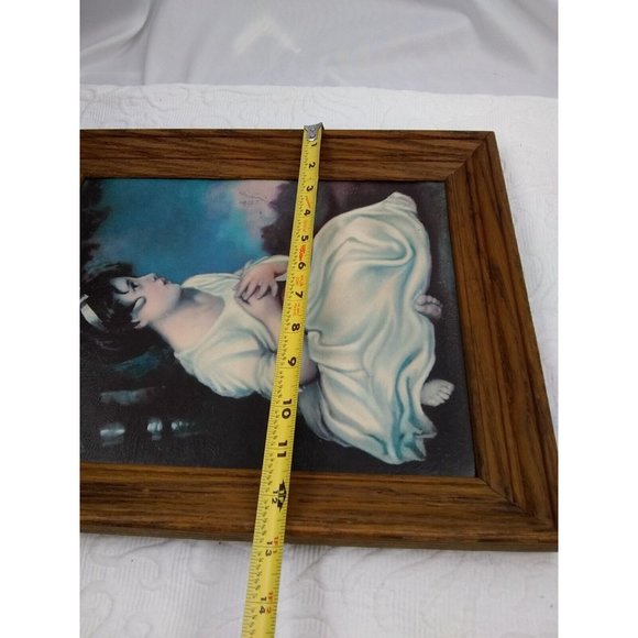 vtg set of 2 girl holding rabbit & boy w/ rabbit framed prints 15" x 13" - Picture 11 of 12